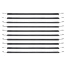 10 gab. plakano gumijas trosu komplekts 20 mm, pastiprinātas, ar S-veida āķi