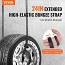 10 gab. plakano gumijas trosu komplekts 20 mm, pastiprinātas, ar S-veida āķi