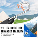 50 gab. plakano elastīgo stiprināšanas auklu komplekts 19,8 mm smagas slodzes ar S-veida āķiem