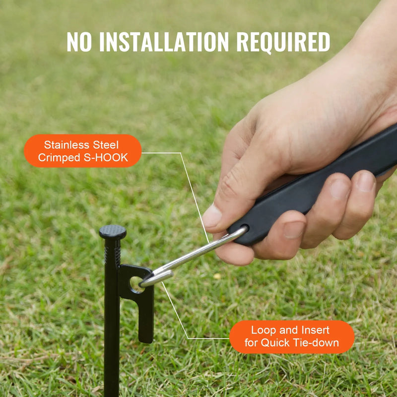 10 gab. plakanās gumijas troses komplekts 20 mm smagas slodzes ar S-veida āķiem, 91 cm