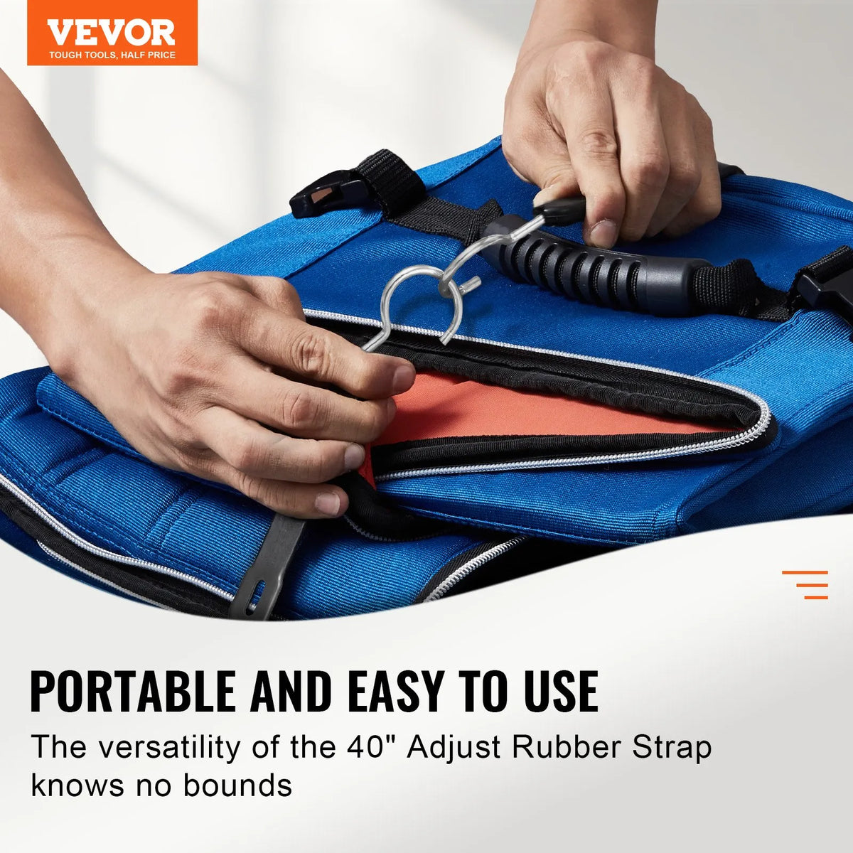4 Pieces Flat Bungee Straps 20 mm with S-Hook 1.02 m