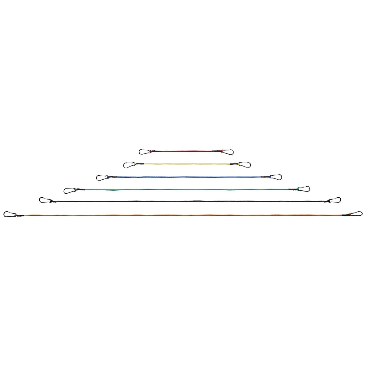 30 Piece 8 mm Heavy Duty Elastic Bungee Cord Set with Steel Carabiners