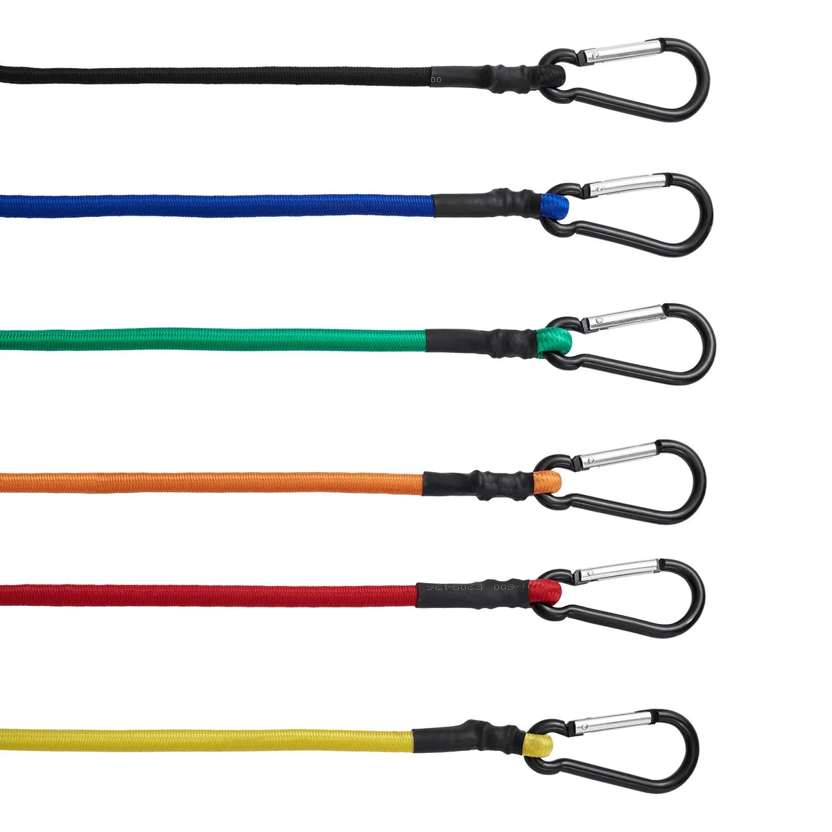 30 Piece 8 mm Heavy Duty Elastic Bungee Cord Set with Steel Carabiners