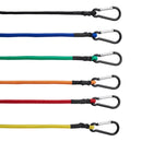 30 gab. elastīgo stiprināšanas auklu komplekts 8 mm smagas slodzes ar tērauda karabīnēm