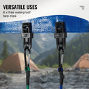 30 gab. elastīgo stiprināšanas auklu komplekts 8 mm smagas slodzes ar tērauda karabīnēm