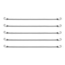 12 gab. elastīgās stiprināšanas auklas ar āķiem 81 cm smagas slodzes 8 mm melnas