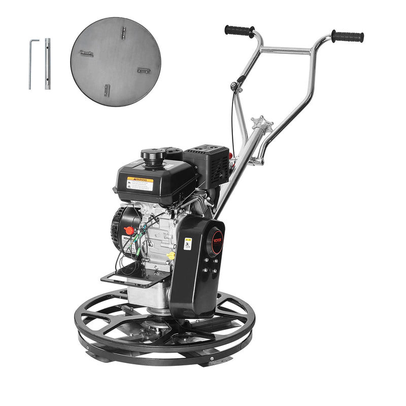 VEVOR Power Walk-Behind Cementa slīpētājs 61 cm 6HP benzīna dzinēju dzinēju