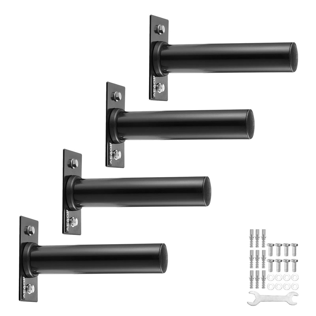 VEVOR Wall-Mounted Weight Plate Holders 50 mm, 4 pcs, up to 150 kg each