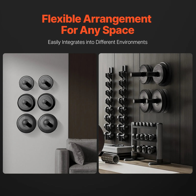 Sienas stiprināmi svaru disku turētāji 4 gab., 50 mm, mājas treniņiem