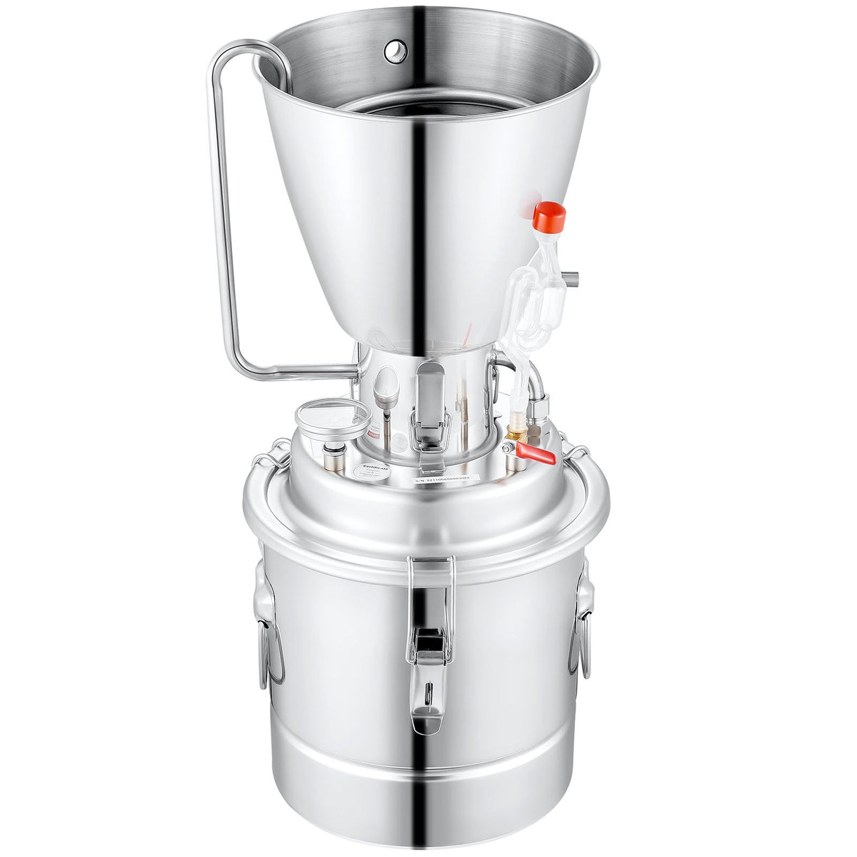 VEVOR Distillation Apparatus 70 l for Beer Brewing, Alcohol, Essential Oils and Water, Suitable for Gas and Wood Stoves
