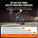 VEVOR 1,8 m / 2,44 m / 3,35 m 6500 RPM gāzes betona slīpētājs ar alumīnija dēli un vibrējošu motoru