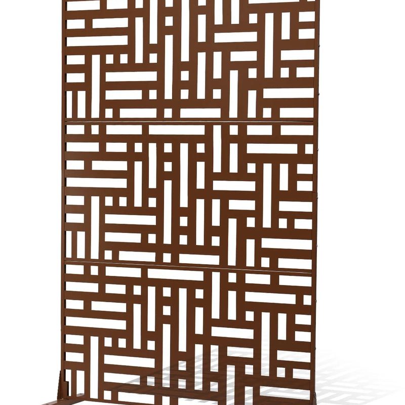 Metāla privātuma ekrāns 91 × 183 см āra norobežošanai, brūns