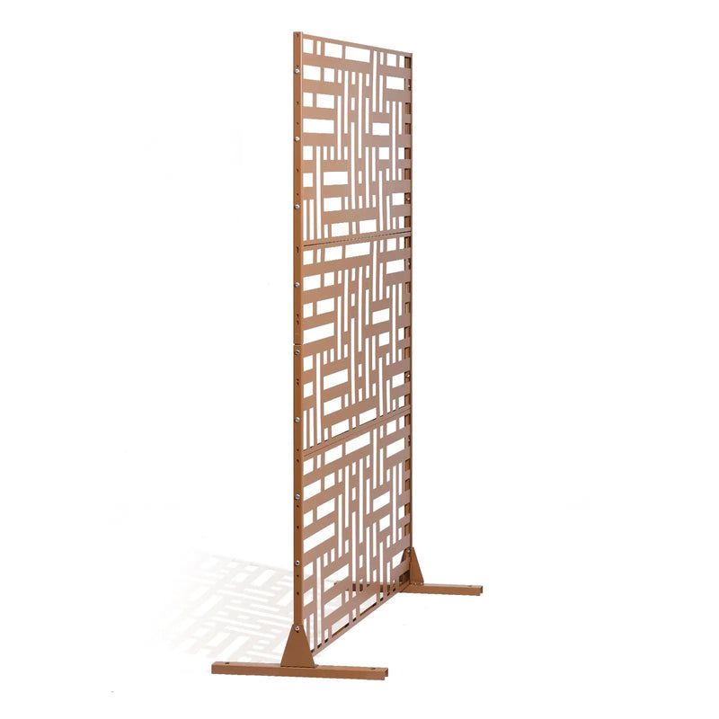 Metāla privātuma ekrāns 91 × 183 см āra norobežošanai, brūns