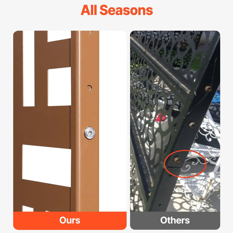Metāla privātuma ekrāns 91 × 183 см āra norobežošanai, brūns