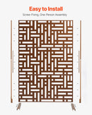 Metāla privātuma ekrāns 91 × 183 см āra norobežošanai, brūns