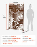 Metāla privātuma ekrāns 91 × 183 см āra norobežošanai, brūns