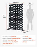 Metāla privātuma ekrāns, 120 × 183 см, āra 5 paneļu brīvi stāvošs dekoratīvs tērauda žogs ar statīvu balkonam, terasei, istabas vai dārza nodalīšanai, melns