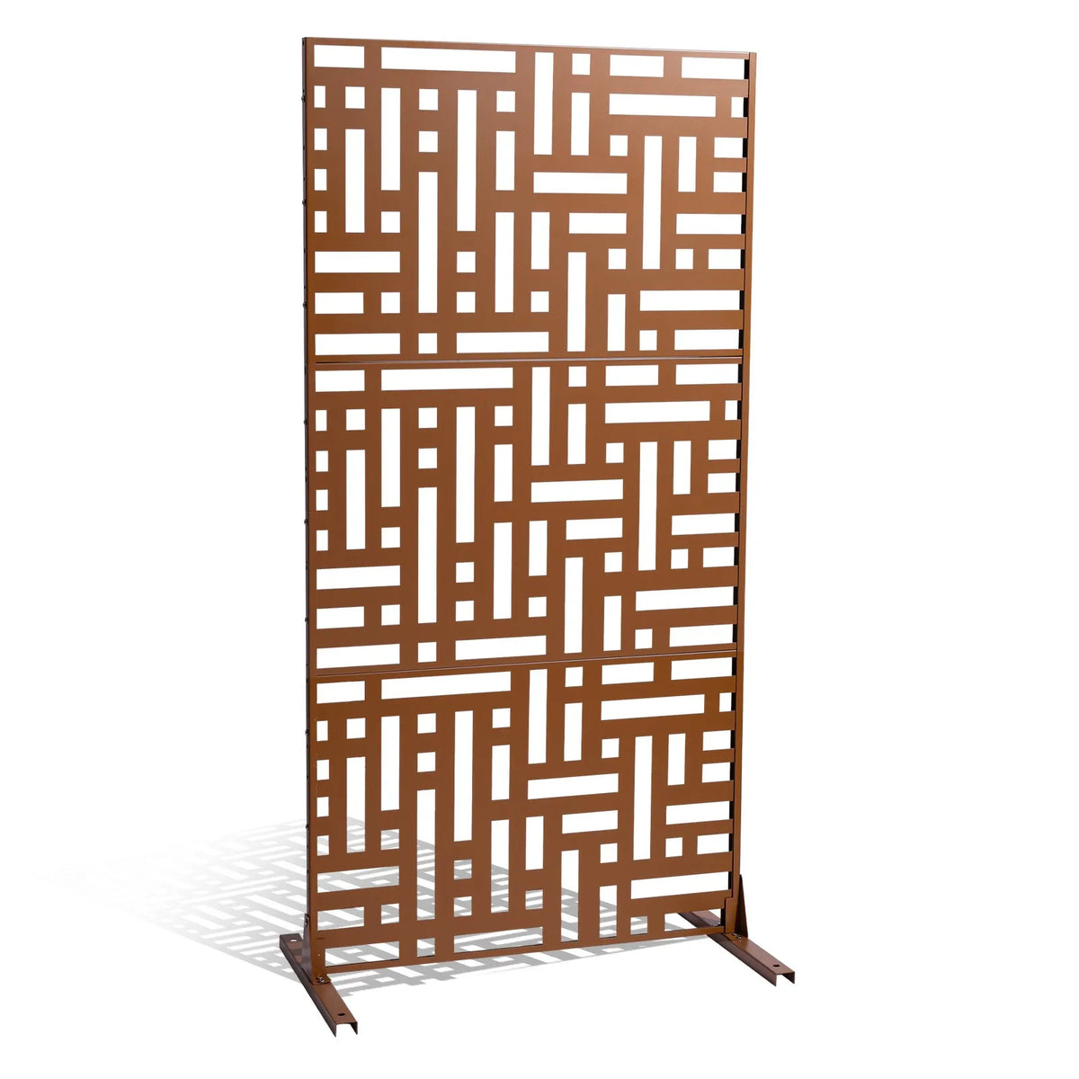 Metāla privātuma ekrāns 120 × 193 cm, brūns