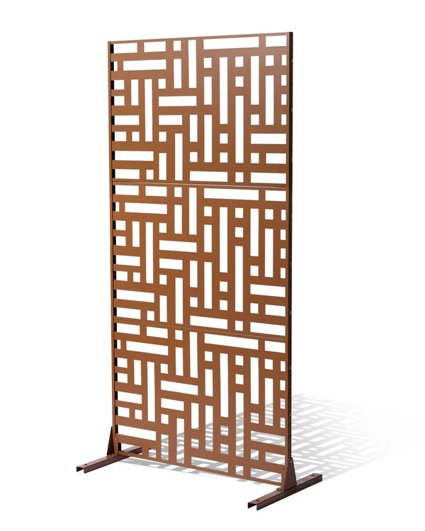 Metāla privātuma ekrāns 120 × 193 cm, brūns