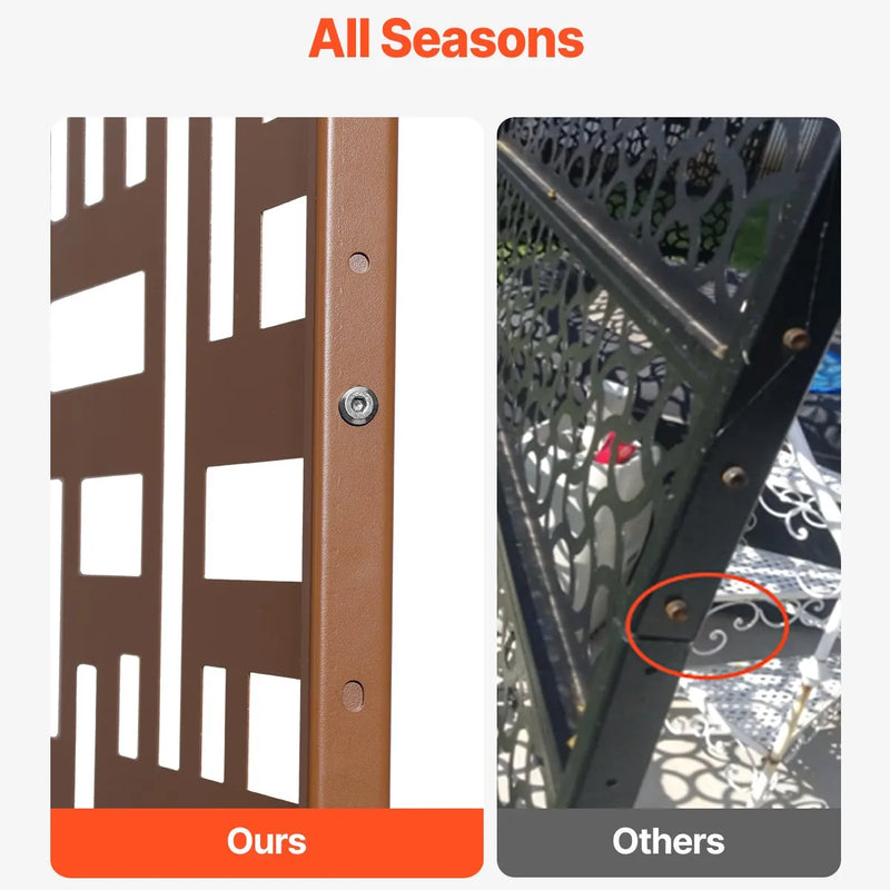 Metāla privātuma ekrāns 120 × 193 см, brūns