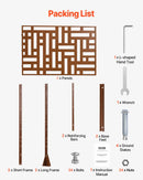Metāla privātuma ekrāns 120 × 193 см, brūns