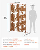 Metāla privātuma ekrāns 120 × 193 см, brūns