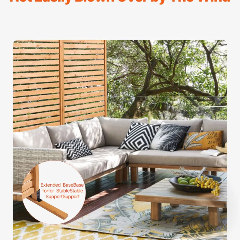 Koka privātuma ekrāns 91 × 193 см, brīvi stāvošs āra ekrāns