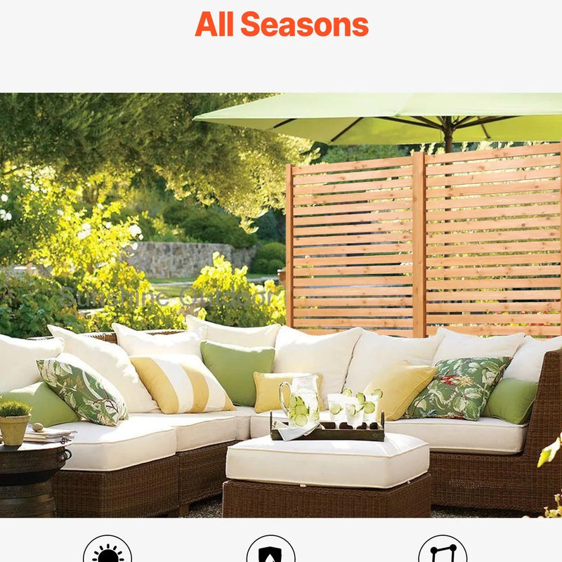 Koka privātuma ekrāns 91 × 193 см, brīvi stāvošs āra ekrāns