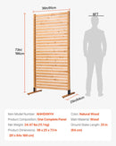 Koka privātuma ekrāns 91 × 193 см, brīvi stāvošs āra ekrāns