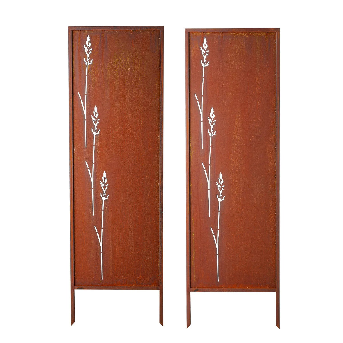 VEVOR metāla privātuma siena 50 x 160 cm, brīvi stāvošs dārza norobežojošs panelis ar pagarinātiem zemes mietiem un oglekļa tērauda plāksni, piemērots dārzam un iekštelpām - ZEMLETES.LV