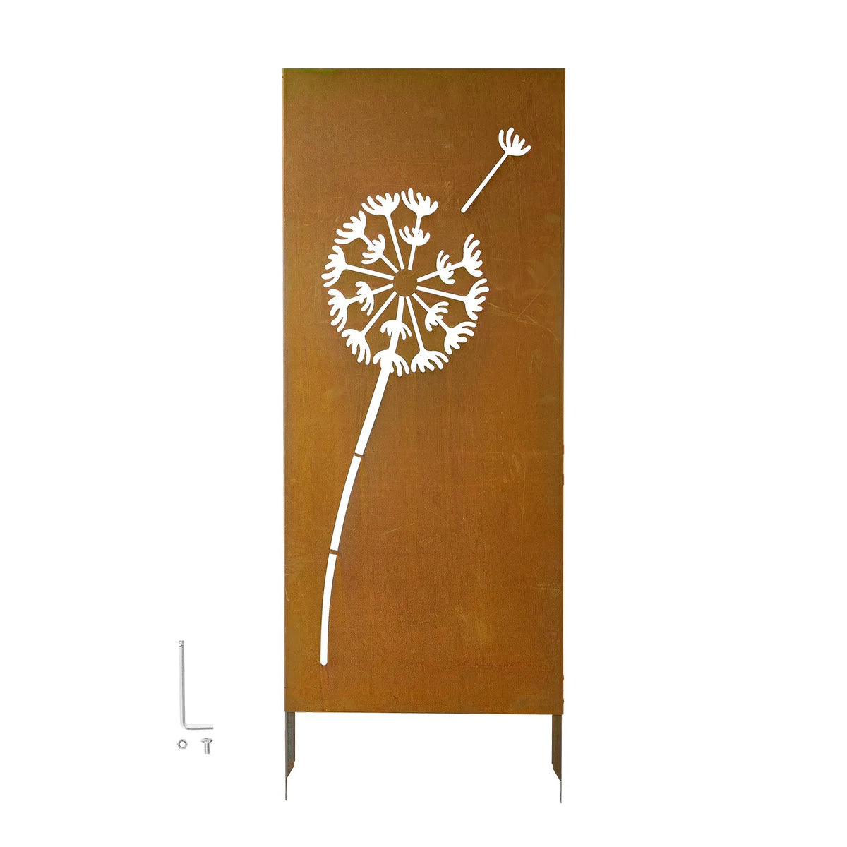 VEVOR metāla privātuma panelis 61 x 160 cm, brīvi stāvošs dārza norobežojošs panelis ar pagarinātiem zemes mietiem un tērauda plāksni, piemērots dārzam, pagalmam un sienu norobežošanai - ZEMLETES.LV