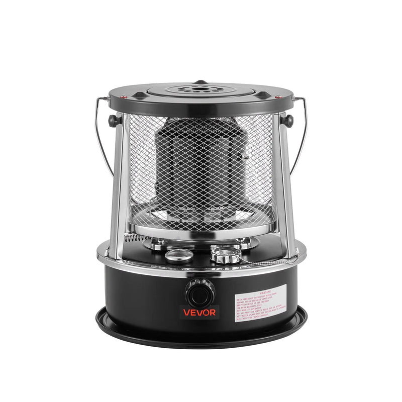 9000 BTU pārnēsājams petrolejas sildītājs un plīts 2 vienā, bez elektrības, ar regulējamu augstumu un liesmu, ērti uzglabājams, piemērots kempingam, medībām, gatavošanai, mājai vai garāžai, melns