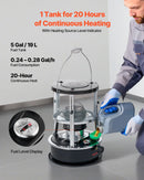 9000 BTU pārnēsājams petrolejas sildītājs un plīts 2 vienā, bez elektrības, ar regulējamu augstumu un liesmu, ērti uzglabājams, piemērots kempingam, medībām, gatavošanai, mājai vai garāžai, melns