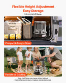 9000 BTU pārnēsājams petrolejas sildītājs un plīts 2 vienā, bez elektrības, ar regulējamu augstumu un liesmu, ērti uzglabājams, piemērots kempingam, medībām, gatavošanai, mājai vai garāžai, melns