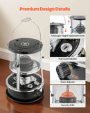 9000 BTU pārnēsājams petrolejas sildītājs un plīts 2 vienā, bez elektrības, ar regulējamu augstumu un liesmu, ērti uzglabājams, piemērots kempingam, medībām, gatavošanai, mājai vai garāžai, melns