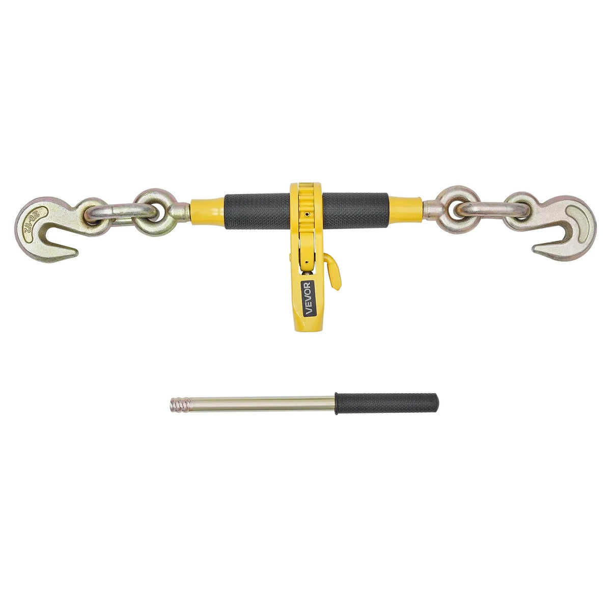 Chain Binder, 10 mm × 6.1 m G80 Chain, 4173 kg Working Load, Chain and Binder Kit for Cargo Securing, Towing, Timber Moving and Lifting