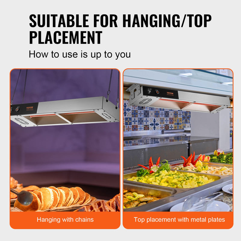 VEVOR elektriskais frī kartupeļu sildītājs ar lampu, nerūsējošais tērauds