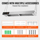 VEVOR elektriskais frī kartupeļu sildītājs ar sloksnes siltuma lampu, nerūsējošais tērauds