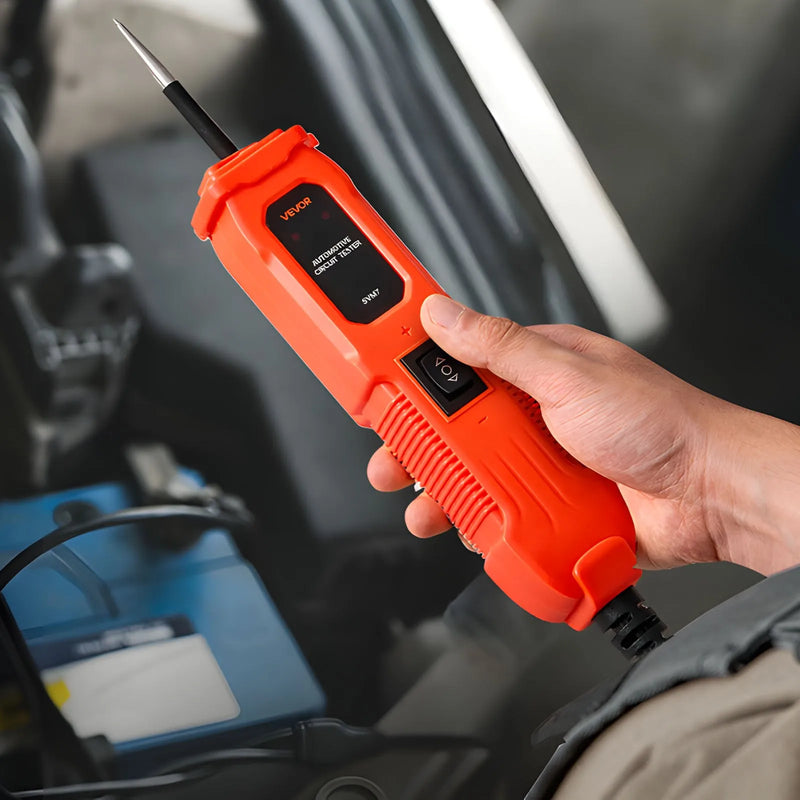 VEVOR automobiļu ķēžu testeris, 6–36 V līdzstrāvas jaudas ķēžu zondes testeris ar apgaismojumu, automobiļu jaudas testera zonde ar 4 m kabeli, ABS korpusa vadu detektors sedaniem, SUV, kemperiem un kravas automobiļiem