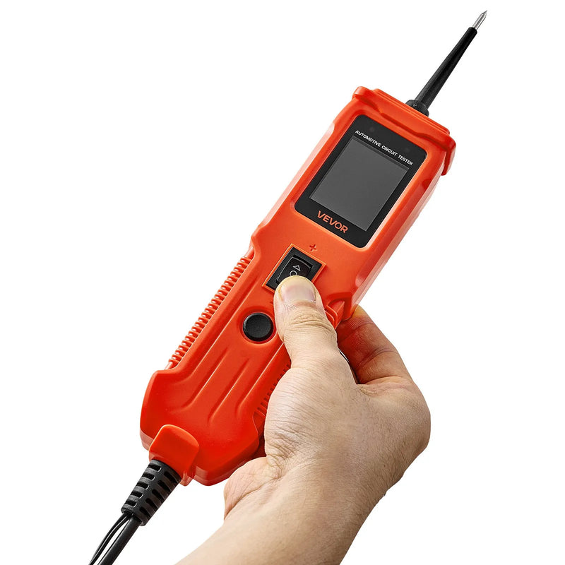VEVOR automobiļu ķēžu testera komplekts, 8–35 V līdzstrāvas jaudas ķēžu zondes testeris ar TFT krāsu displeju un apgaismojumu, 2-in-1 automobiļu elektriskais jaudas testera zonde ar 6 m pagarinājuma kabeli