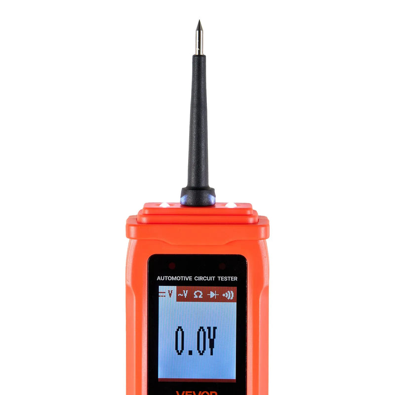 VEVOR automobiļu ķēžu testera komplekts, 8–35 V līdzstrāvas jaudas ķēžu zondes testeris ar TFT krāsu displeju un apgaismojumu, 2-in-1 automobiļu elektriskais jaudas testera zonde ar 6 m pagarinājuma kabeli