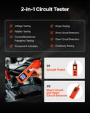 VEVOR automobiļu ķēžu testera komplekts, 8–35 V līdzstrāvas jaudas ķēžu zondes testeris ar TFT krāsu displeju un apgaismojumu, 2-in-1 automobiļu elektriskais jaudas testera zonde ar 6 m pagarinājuma kabeli