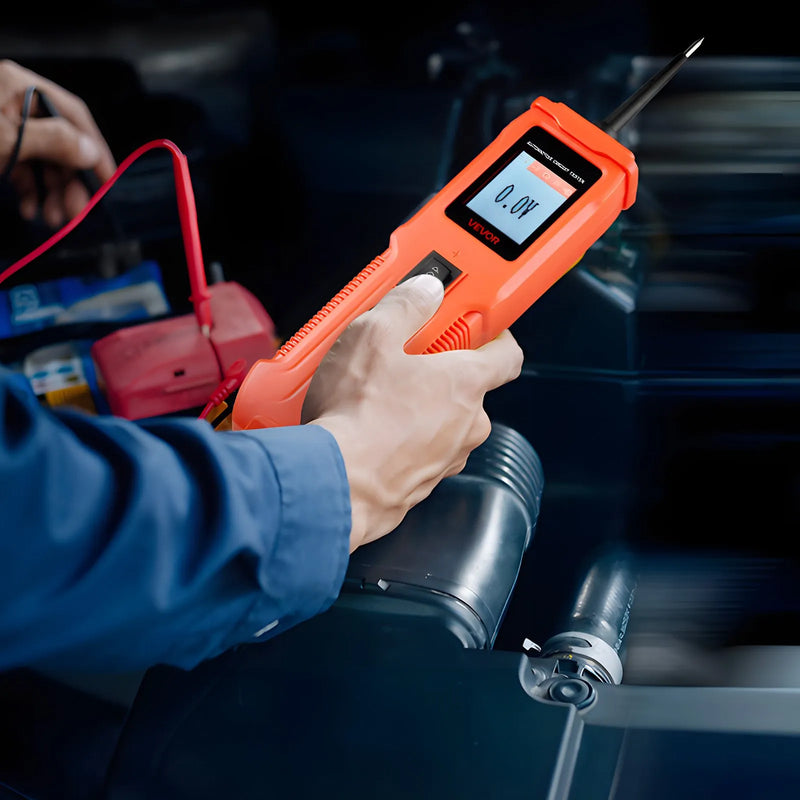 VEVOR automobiļu ķēžu testera komplekts, 8–35 V līdzstrāvas jaudas ķēžu zondes testeris ar TFT krāsu displeju un apgaismojumu, 2-in-1 automobiļu elektriskais jaudas testera zonde ar 6 m pagarinājuma kabeli