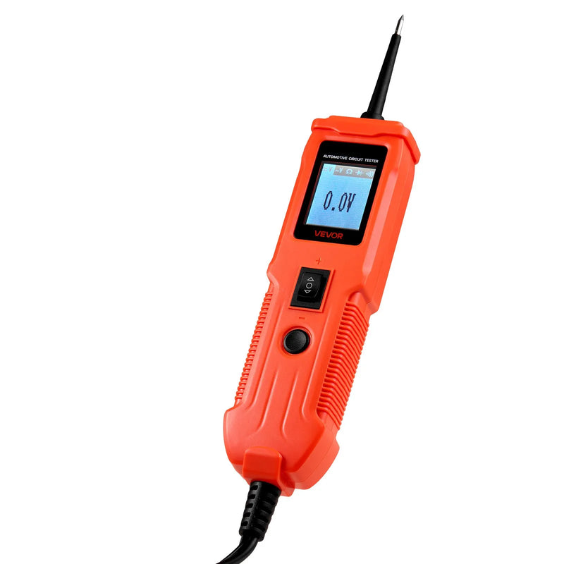 VEVOR automobiļu ķēžu testera komplekts, 8–35 V līdzstrāvas jaudas ķēžu zondes testeris ar TFT krāsu displeju un apgaismojumu, 2-in-1 automobiļu elektriskais jaudas testera zonde ar 6 m pagarinājuma kabeli