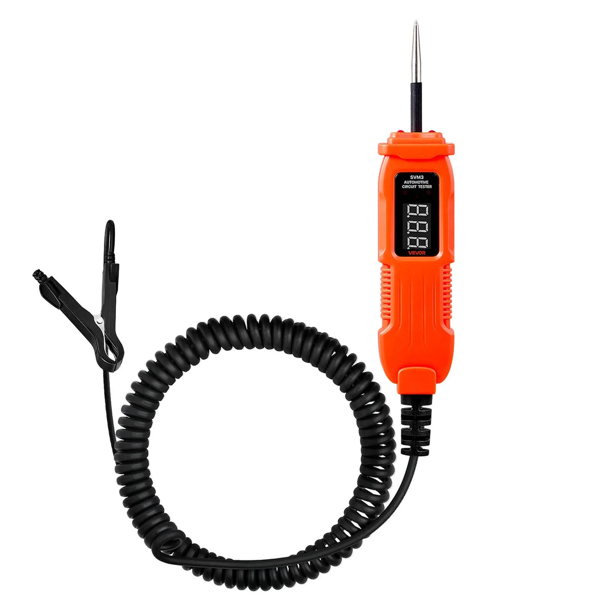 VEVOR Automotive Circuit Tester, 3–72 V DC Voltage Circuit Probe with LED Display and Illumination, Car Power Circuit Test Probe with 3.5 m Cable, ABS Housing Electrical Detector