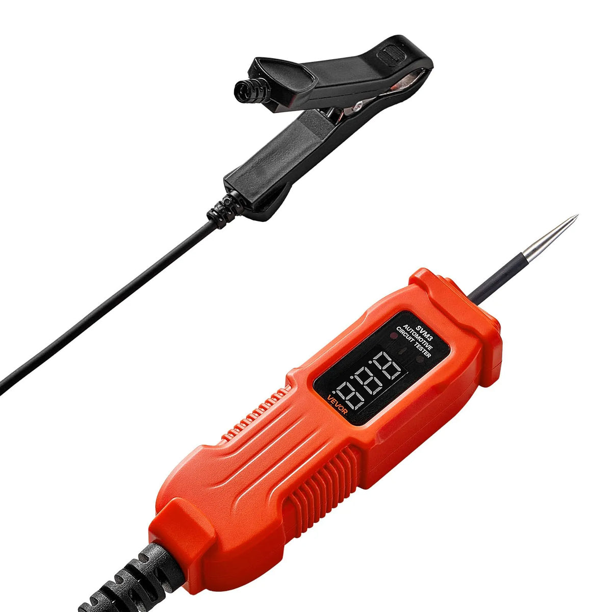 VEVOR Automotive Circuit Tester, 3–72 V DC Voltage Circuit Probe with LED Display and Illumination, Car Power Circuit Test Probe with 3.5 m Cable, ABS Housing Electrical Detector