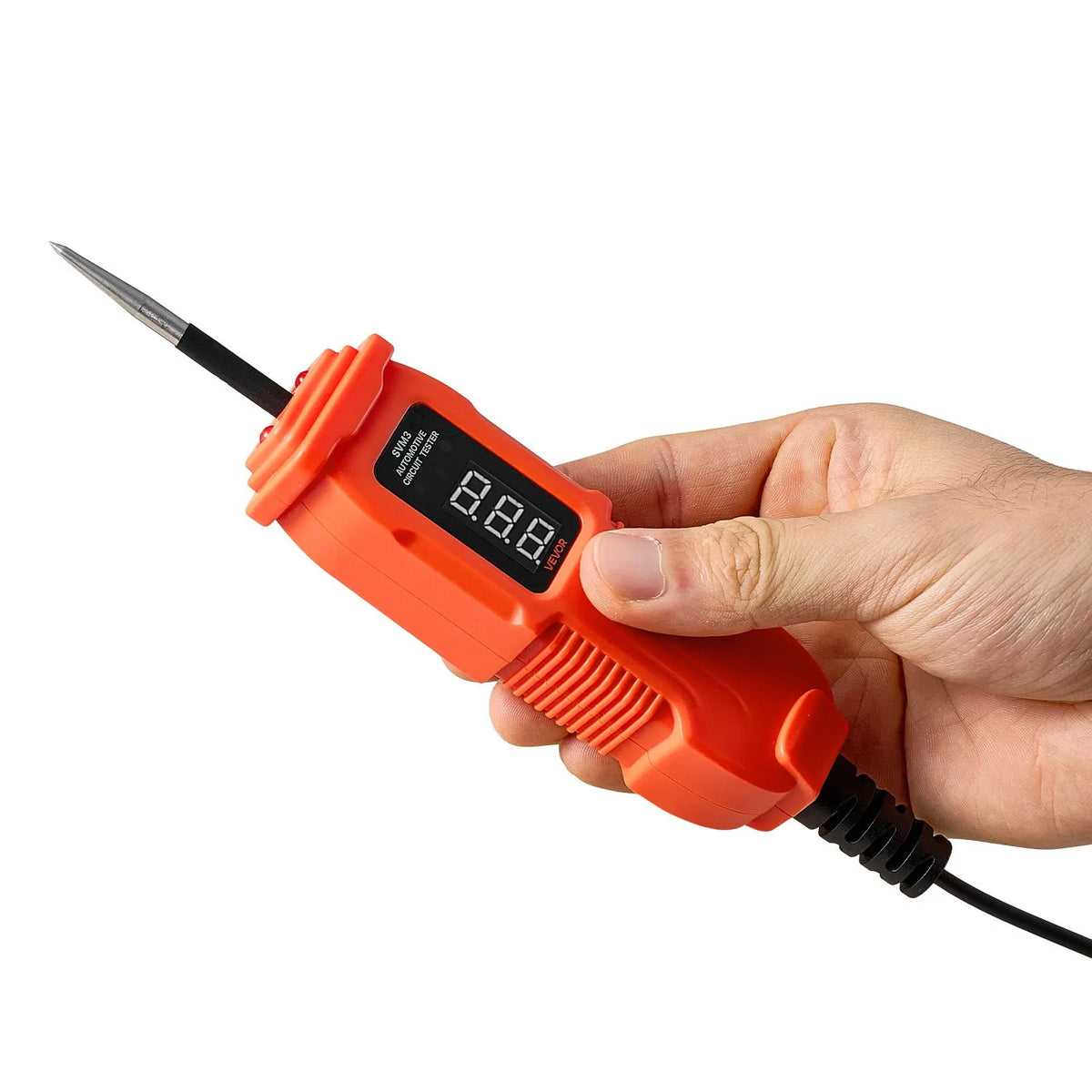 VEVOR Automotive Circuit Tester, 3–72 V DC Voltage Circuit Probe with LED Display and Illumination, Car Power Circuit Test Probe with 3.5 m Cable, ABS Housing Electrical Detector