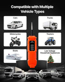 VEVOR automobiļu ķēžu testers, 3–72 V DC sprieguma ķēžu zonde ar LED ekrānu un apgaismojumu, automobiļu barošanas ķēžu pārbaudes zonde ar 3,5 m kabeli, ABS korpusa elektriskais detektors.