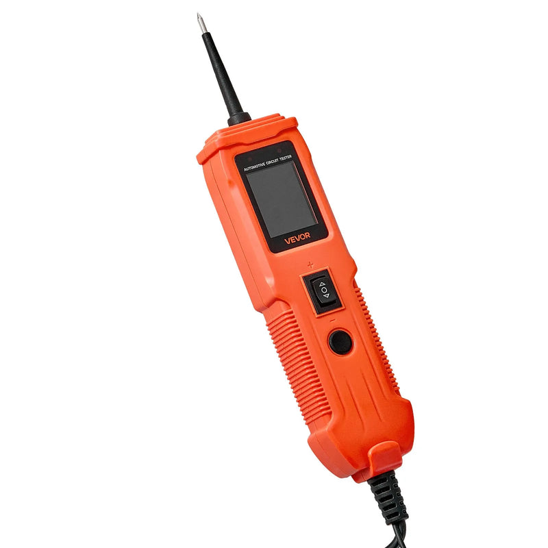 VEVOR automobiļu ķēžu testeris, 8–35 V līdzstrāvas jaudas ķēžu zondes testeris ar TFT krāsu displeju un apgaismojumu, automobiļu elektrības testa zonde ar 4 m kabeli, ABS korpusa elektrisko ķēžu detektors un bojājumu meklētājs