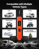 VEVOR automobiļu ķēžu testeris, 6–36 V līdzstrāvas jaudas ķēžu zondes testeris ar LED ekrānu un apgaismojumu, automobiļu jaudas testa zonde ar 4 m kabeli, ABS korpusa elektrisko ķēžu detektors un bojājumu meklētājs